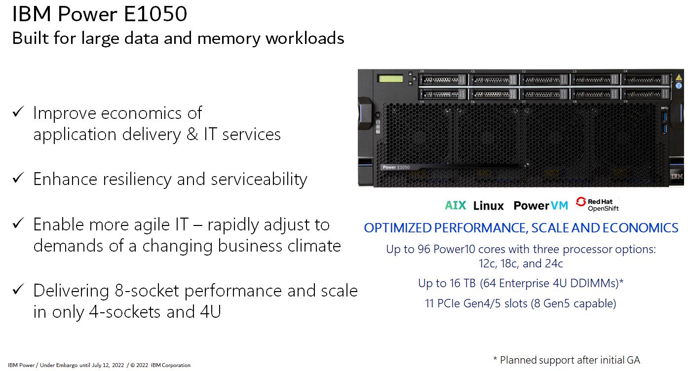 提供96核心、16TB記憶體，IBM中階Power10伺服器上陣 iThome